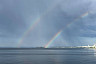 Над Саратовом утром появилась двойная радуга